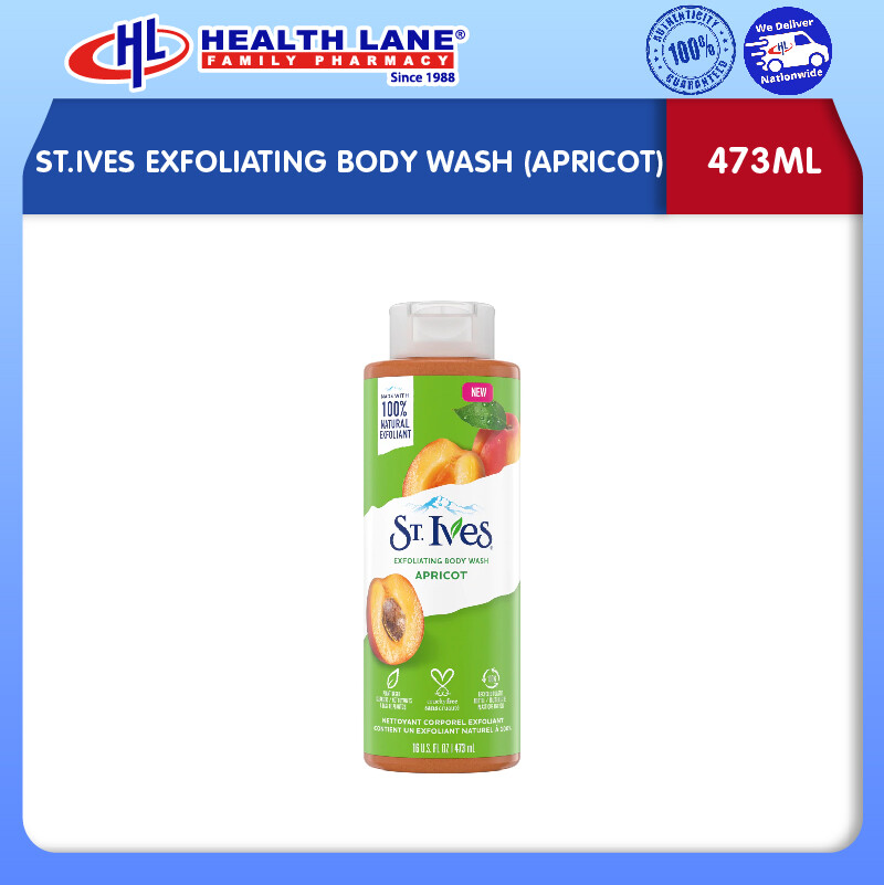 ST.IVES EXFOLIATING BODY WASH (APRICOT) 473ML